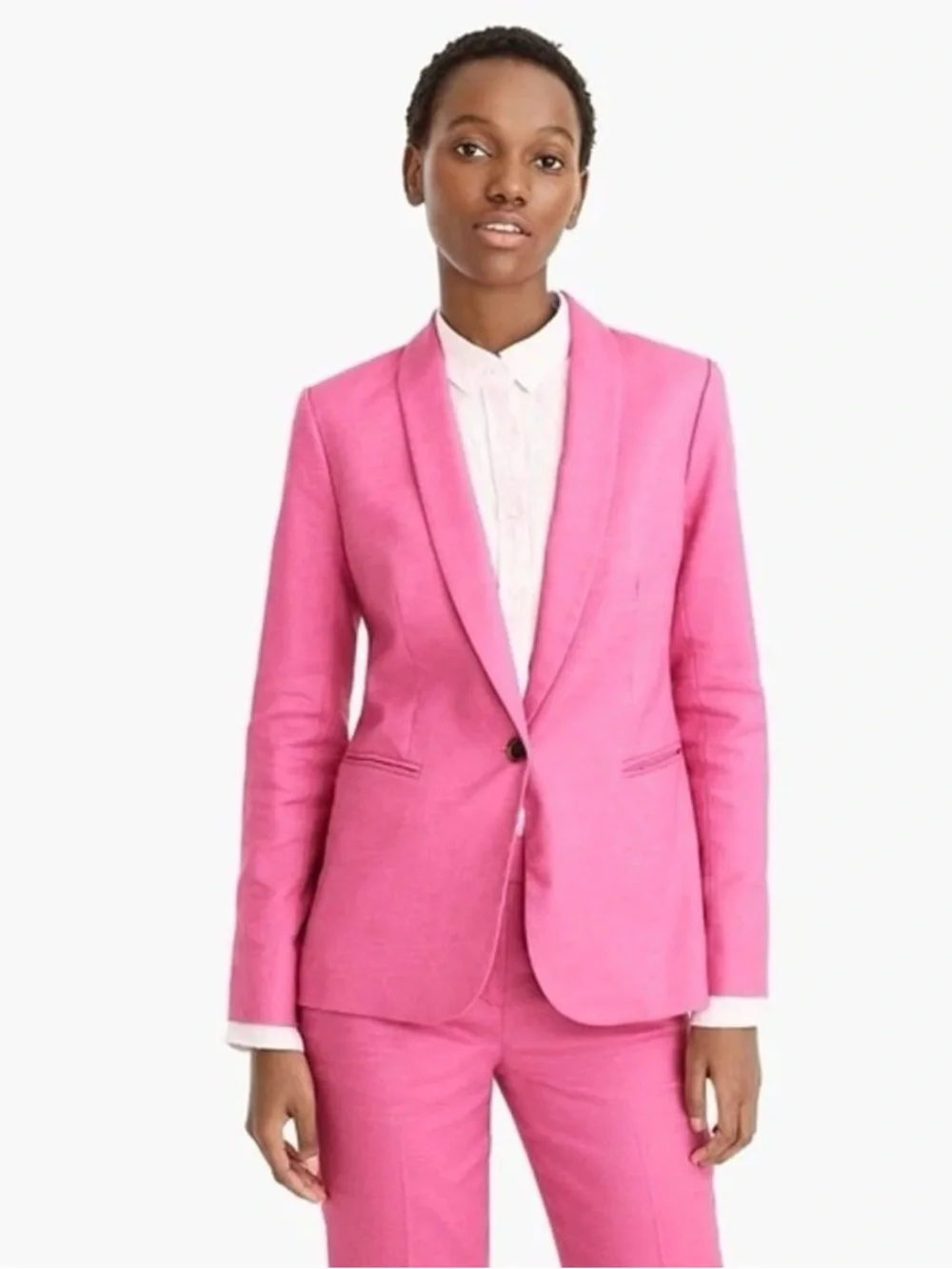 J.Crew Parke blazer in a vibrant hot pink linen blend size 2T
